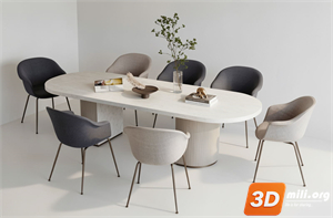 Dining Table Set Skp Files